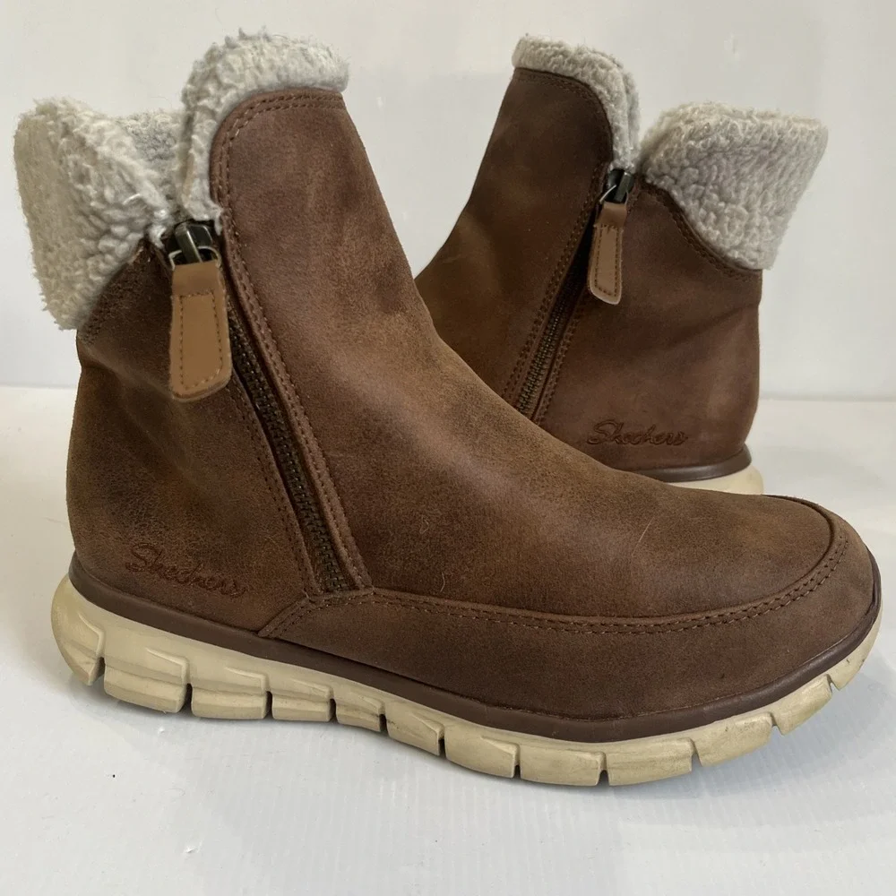 Skechers Women's Synergy-Collab Winter Boots 44779 Chestnut Size 8